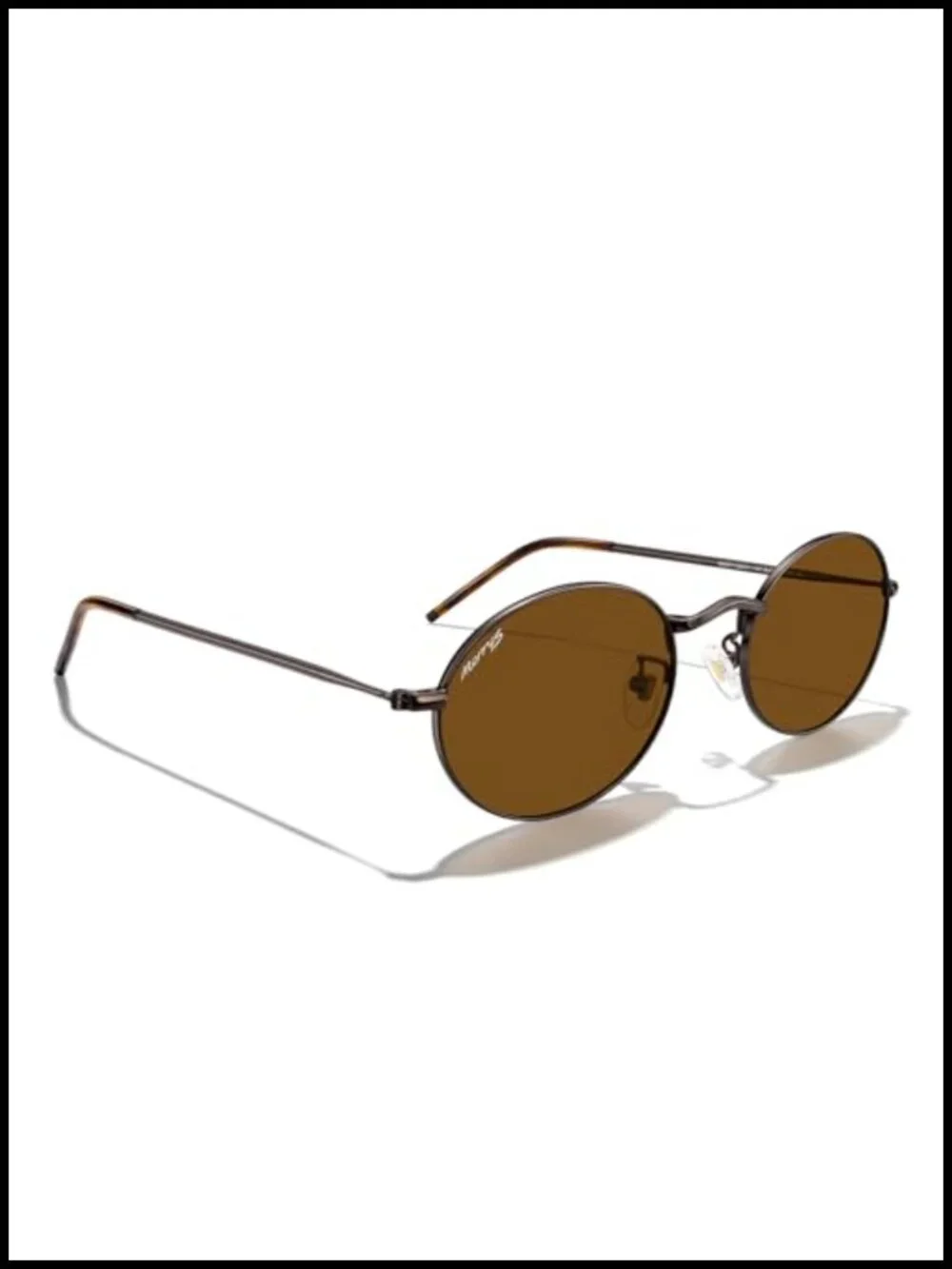 Polarized Oval Metal Sunglasses UV400 Reduces Glare Adult Unisex